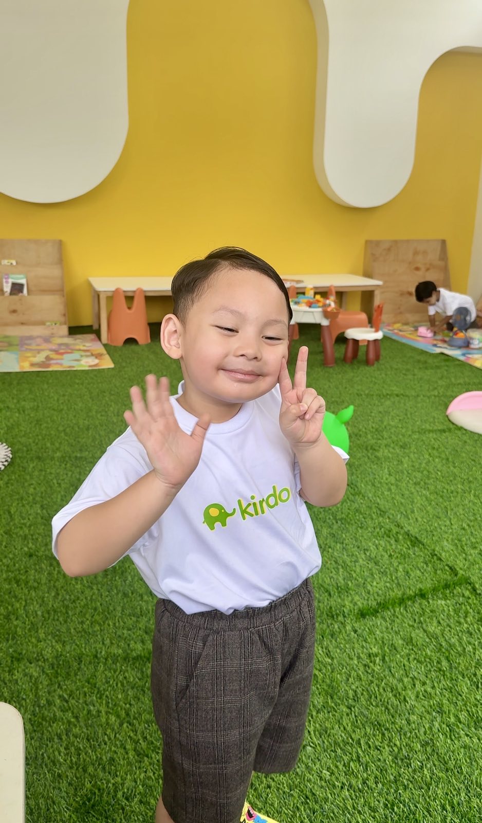 Children playing and exploring